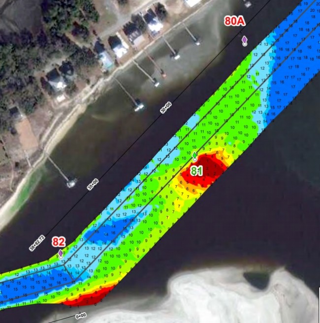 NC Intracoastal and Shallotte Inlet, CAUTION Area of frequent