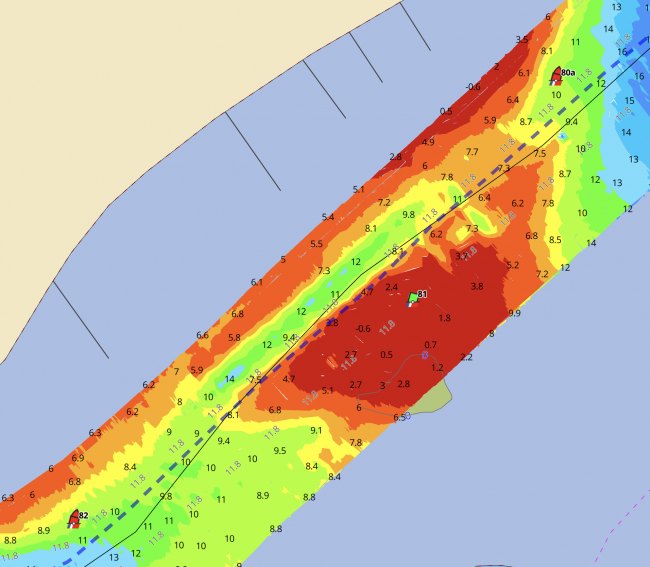 NC Intracoastal and Shallotte Inlet, CAUTION Area of frequent