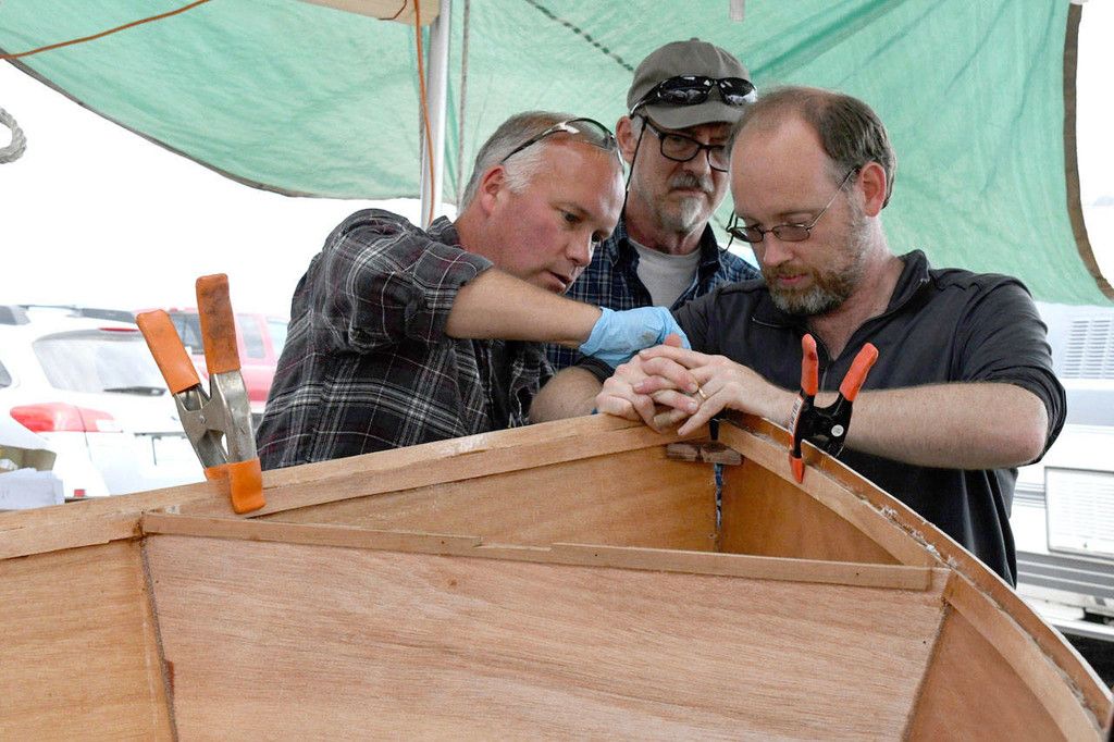 boat builders take challenge at wooden boat festival in