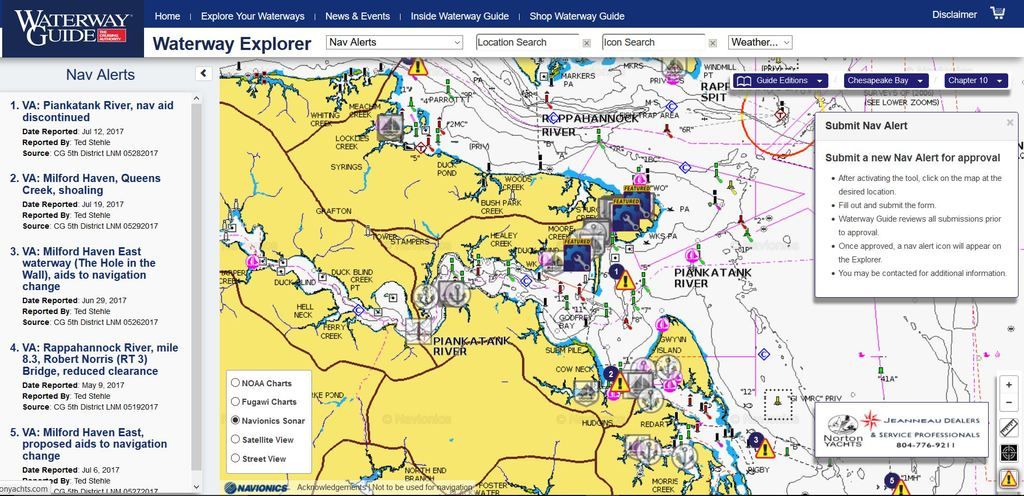 Waterway Guide Explorer: Navigating Nav Alerts  Waterway Guide