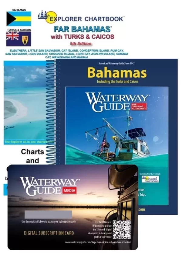 Far Bahamas with Turks & Caicos Chart & Print+Digital Cruising Guide Bundle
